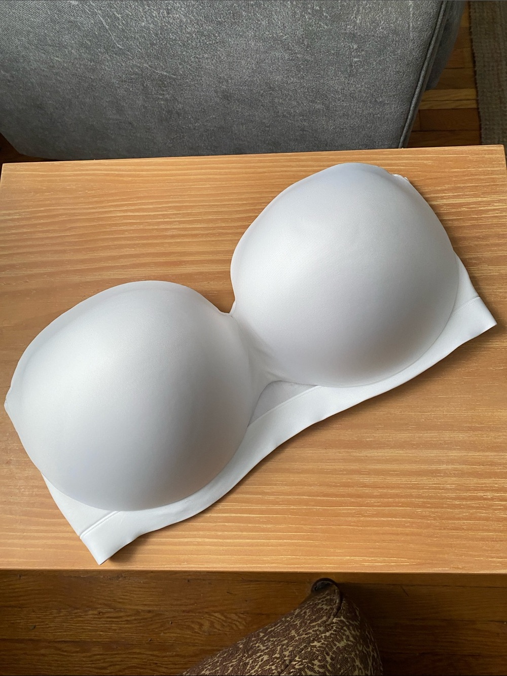 Cacique Comfort Bliss Strapless Underwire Bra White 44H